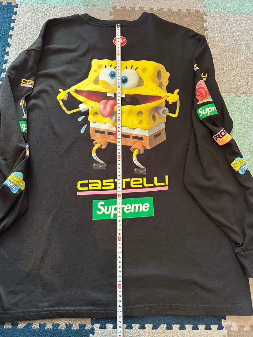 美中古 Supreme スポンジボブ ロンT 黒