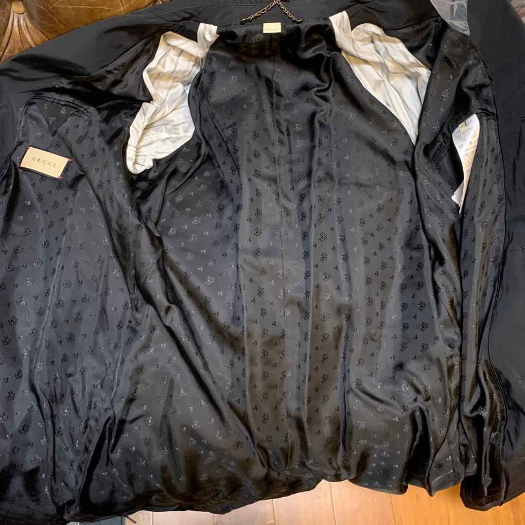 グッチ　コットンポプリンコート　48 ブラック