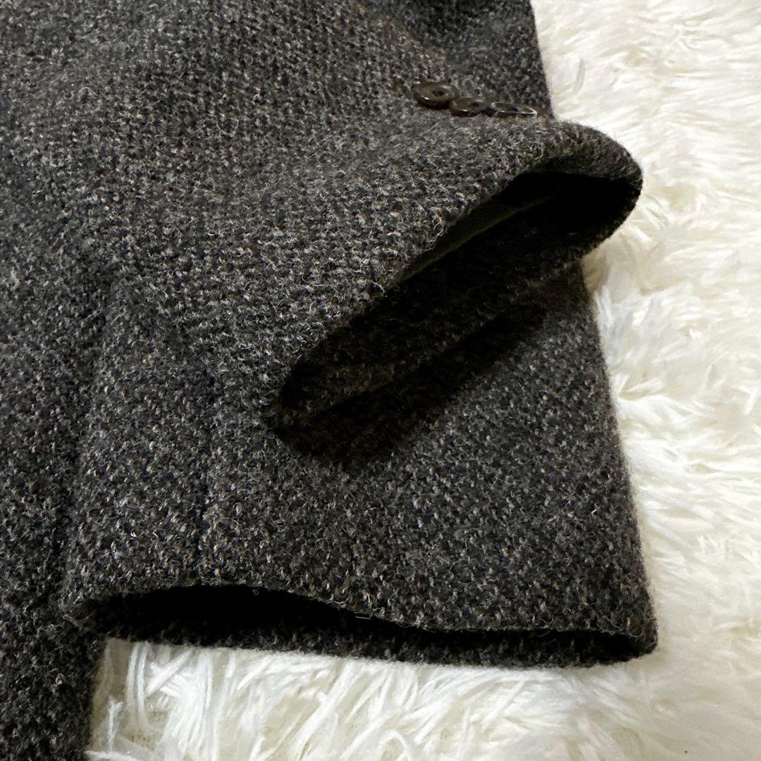 ハリスツイード×TAKEO KIKUCHI タケオキクチ　ヘリンボーン　コート