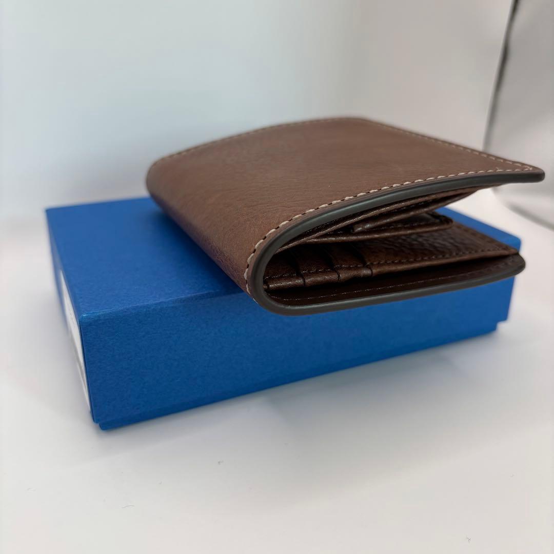美品/付属品　土屋鞄　二つ折り財布　ウルバーノ　コンパクトパース　ブラウン