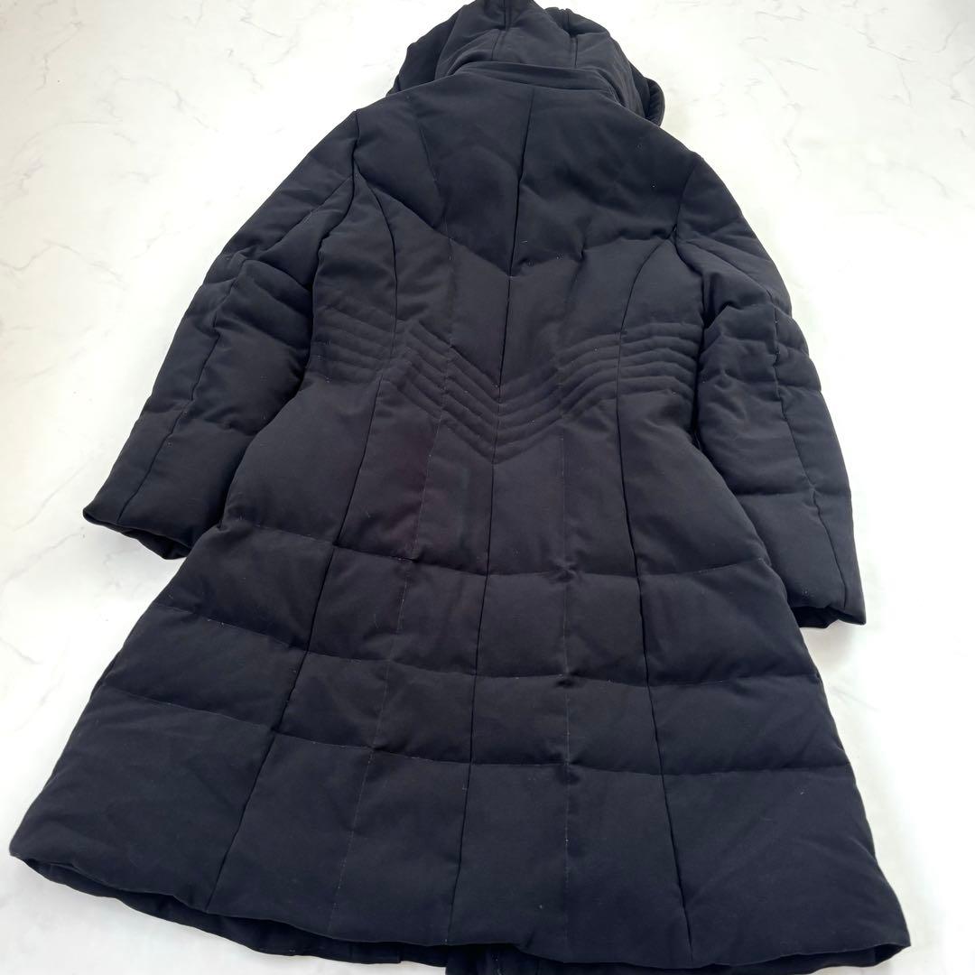 ルイルエブティック ウエストフィットロングダウンコート フォックス マット黒 M