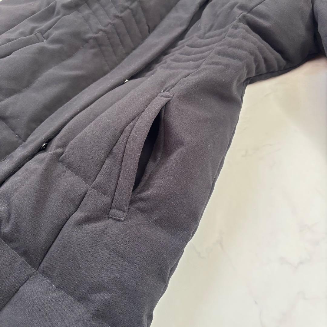 ルイルエブティック ウエストフィットロングダウンコート フォックス マット黒 M