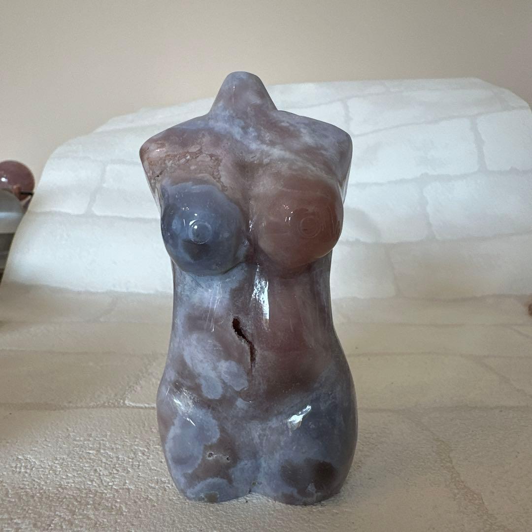 ピンクアメジスト　ブルーアゲート　ウーマンボディ　天然石