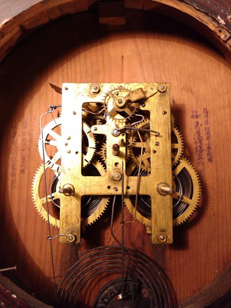 柱時計　精工舎　だるま時計　アンティーク　ユンハンス　昭和レトロ　ゼンマイ
