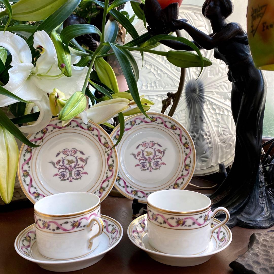 ジノリのとても上品で可愛いトリオ2客セット