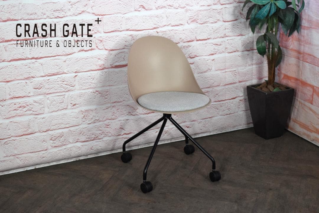 展示品 クラッシュゲート yuu/ユー エッグ デスクチェア ベージュ d
