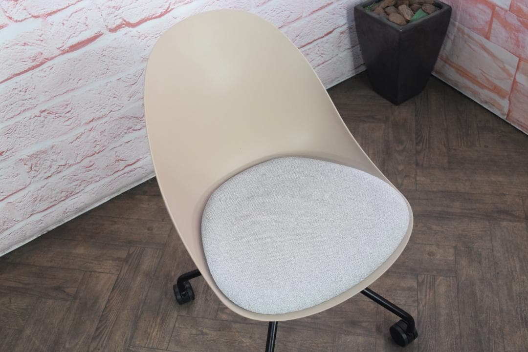 展示品 クラッシュゲート yuu/ユー エッグ デスクチェア ベージュ d