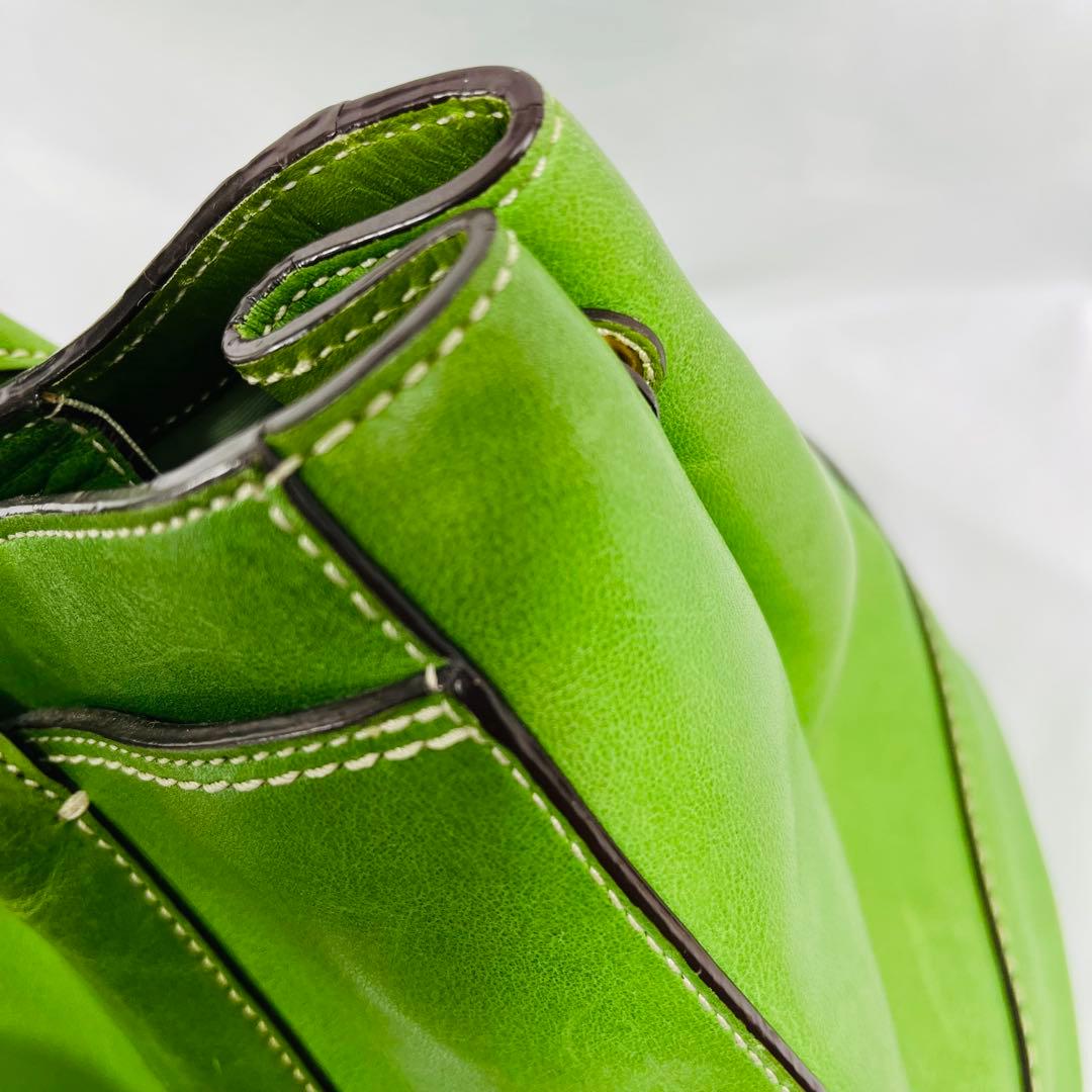 COACHコーチ グリーン マデリントートバッグ チャーム付き　11554P