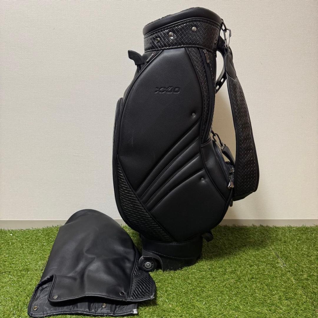 DUNLOP XXIO ゼクシオ キャディバッグ メンズ キャスター付 レザー