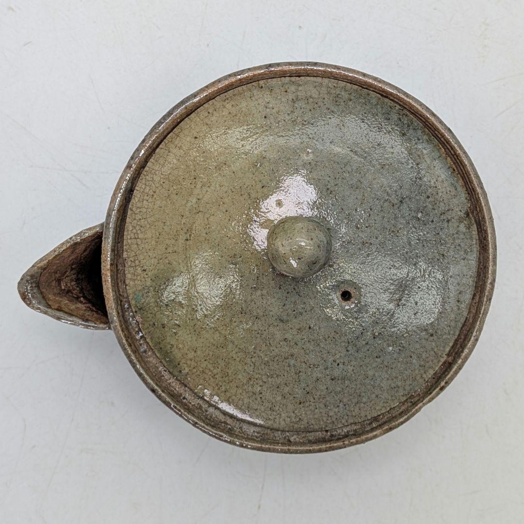 虫明焼 宝瓶 用心箱合布 煎茶道具 煎茶器 泡瓶 お茶 食器 在銘 急須 骨董品