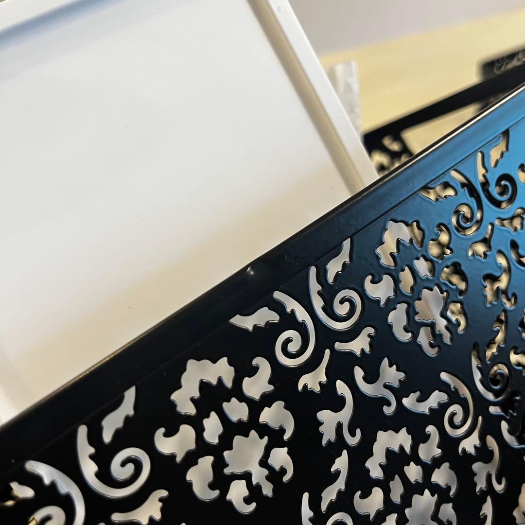 Francfranc グラマラスシリーズ 4点セット 黒 マガジン 収納 レター