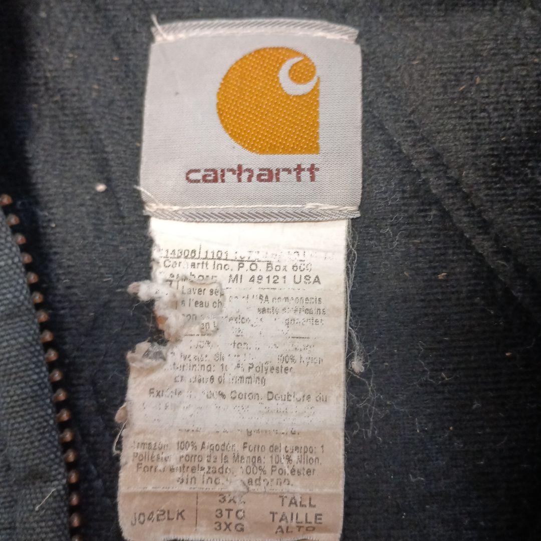 01年 Carharttロゴ入りアクティブジャケット ブラック