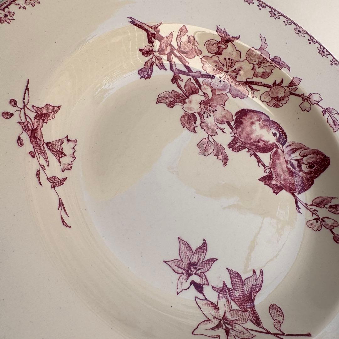 美品　フランスアンティーク　サルグミンヌ　Favori スーププレート