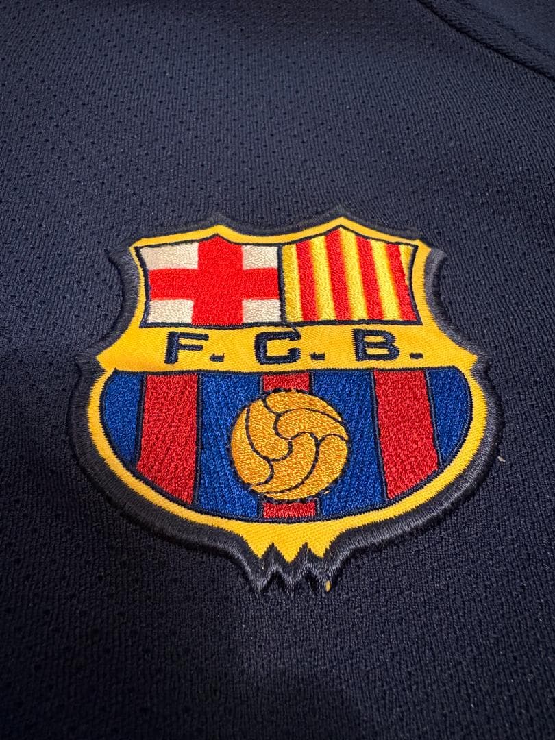 FCバルセロナ ハーフジップウィンドブレーカー ネイビー