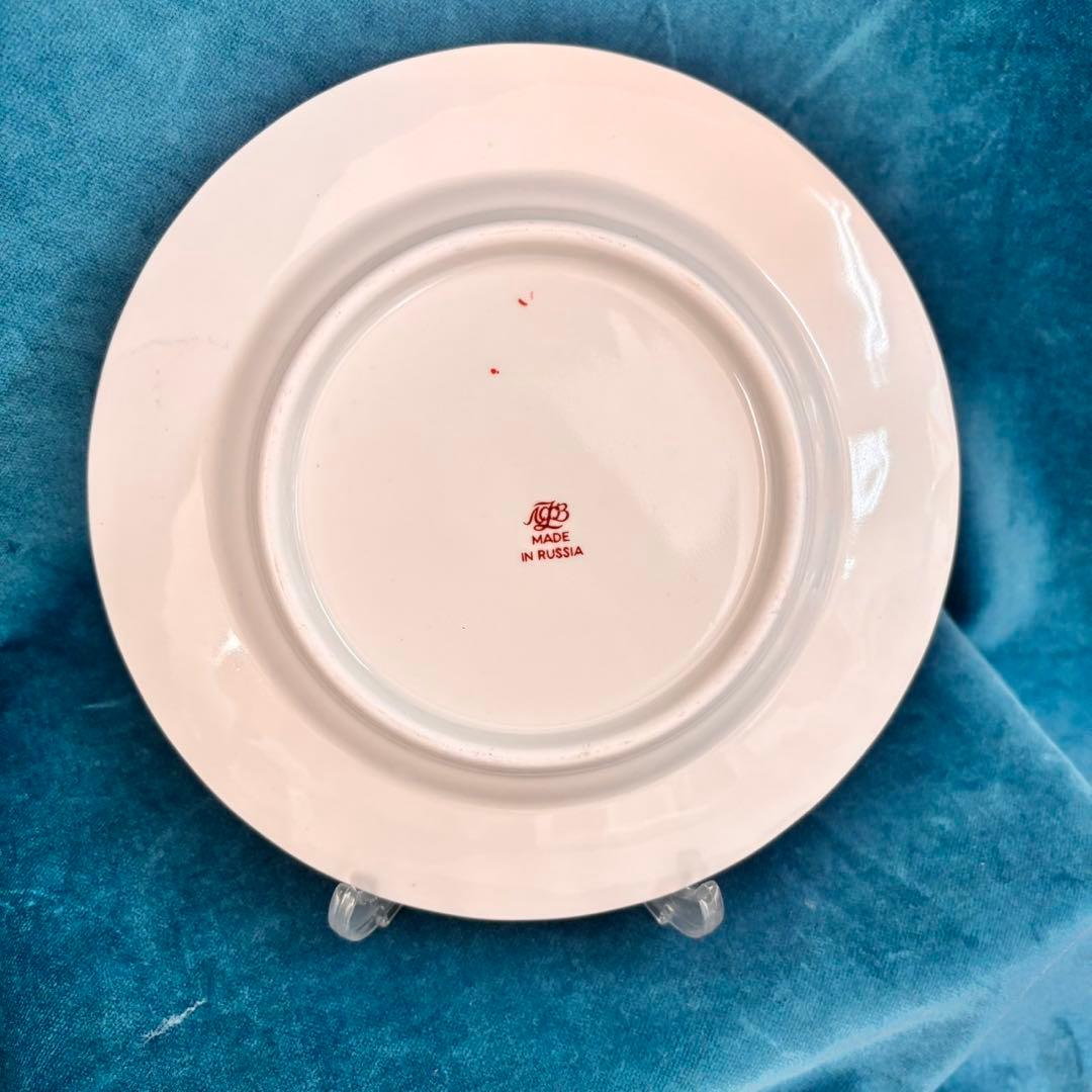 ロモノーソフ　ロシア製 カップ&ソーサー　ケーキプレートセット 新品未使用