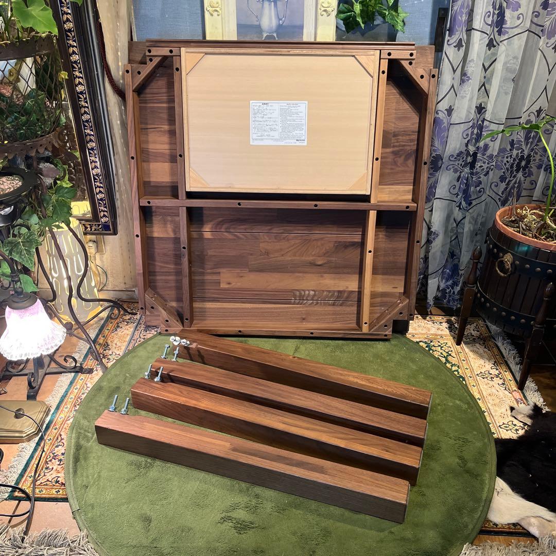 Sale 無印良品　ウォールナット材無垢　引き出し付き　コンパクトテーブル