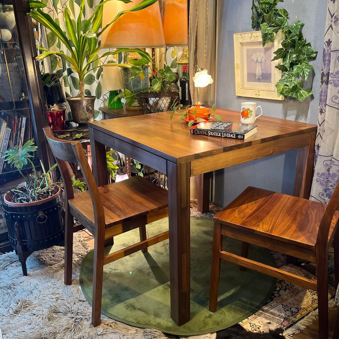 Sale 無印良品　ウォールナット材無垢　引き出し付き　コンパクトテーブル