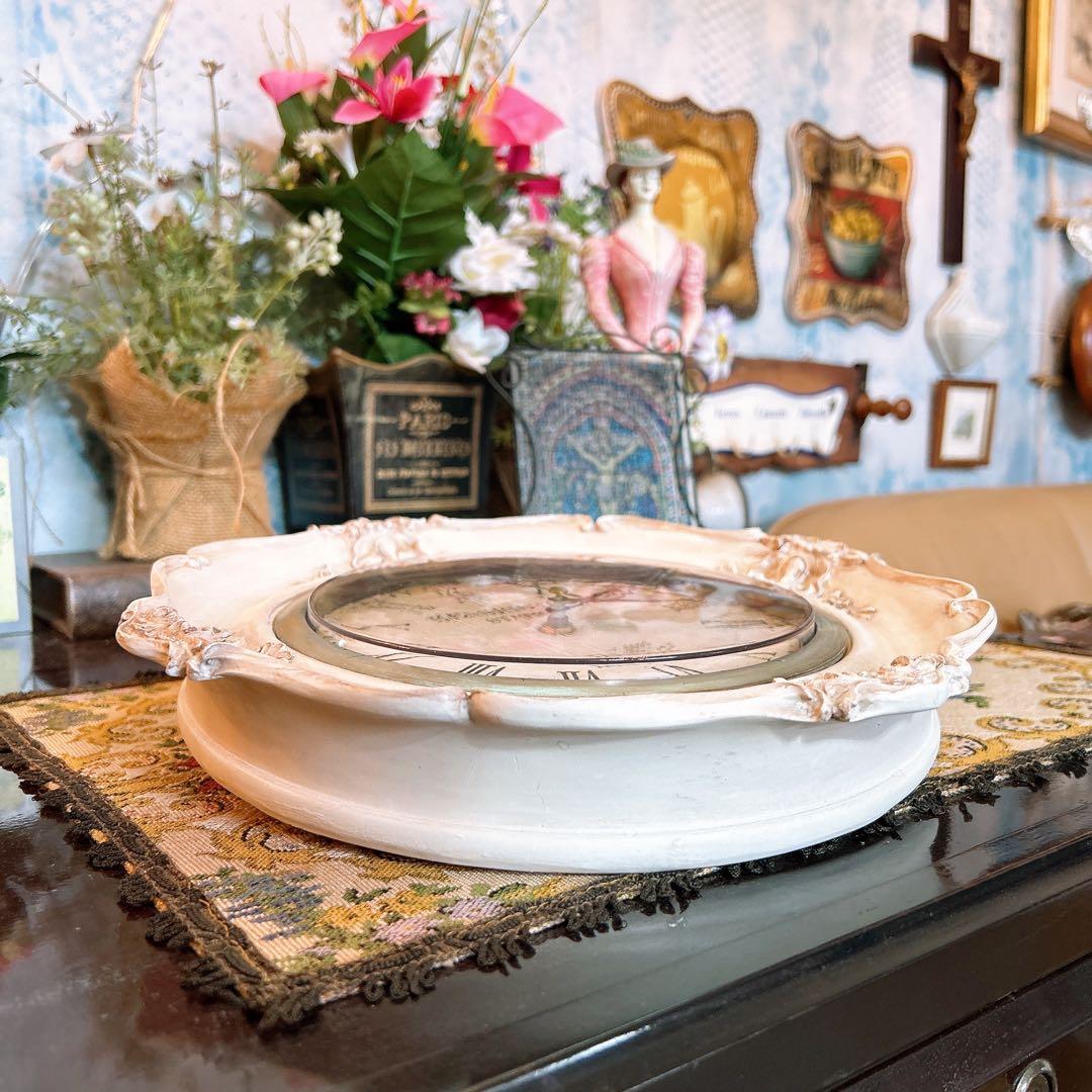 フレンチアンティーク調 ウォールデコレーション クロック 壁掛け時計 HW