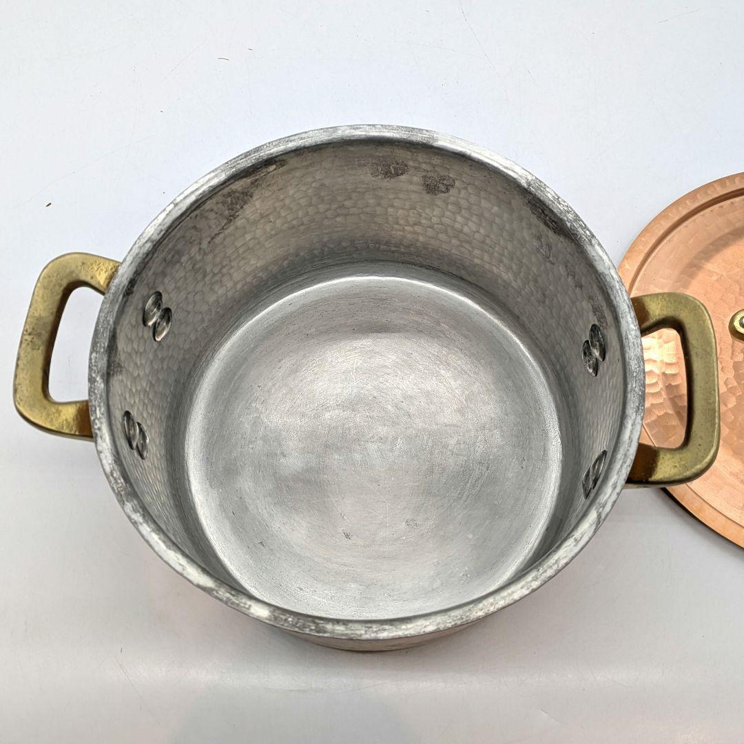 新光堂 新槌起銅器 両手鍋 二十糎 20cm 3.8l 煮物鍋 SN-11