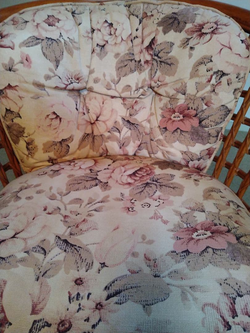 ラタンチェア 籐椅子 ビンテージ 昭和レトロ アンティーク