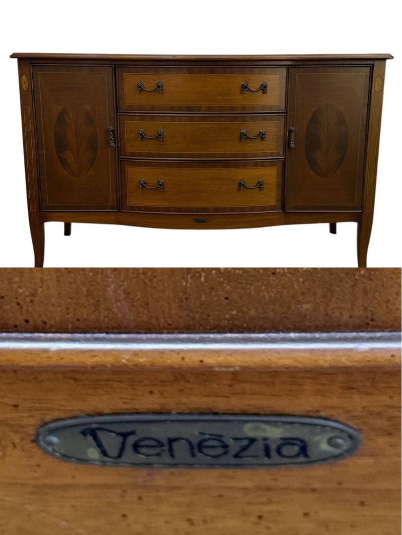 アンティーク 輸入家具 おしゃれ 家具 マホガニー 象嵌 イタリア家具 東海家具