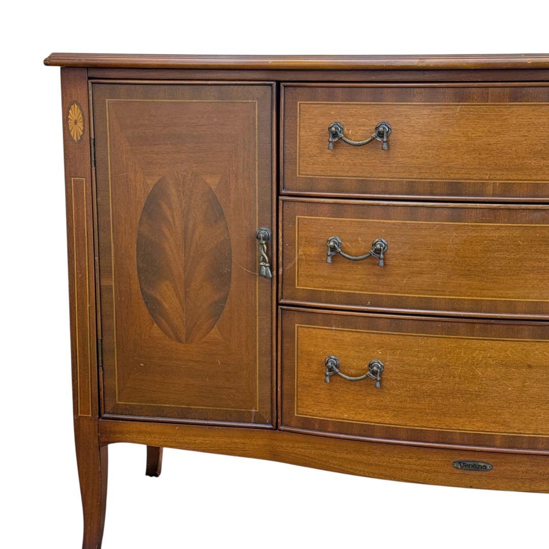 アンティーク 輸入家具 おしゃれ 家具 マホガニー 象嵌 イタリア家具 東海家具