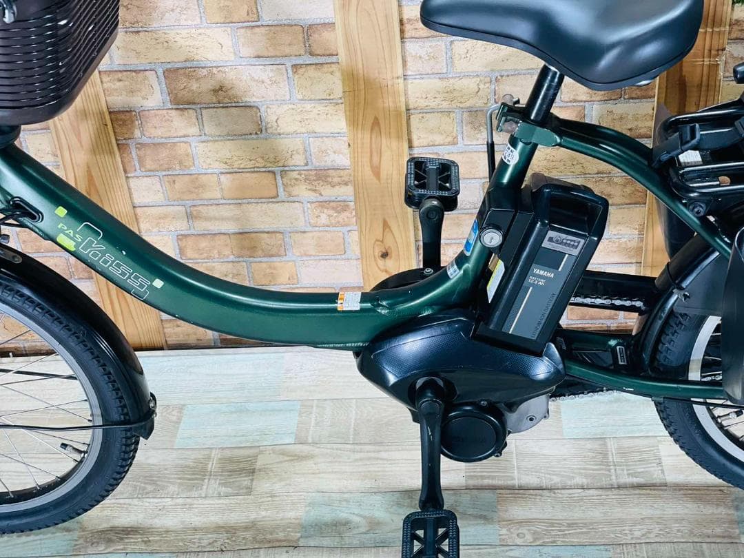 H1183 No１モデル マット系グリーン ヤマハ　子供乗せ電動アシスト自転車