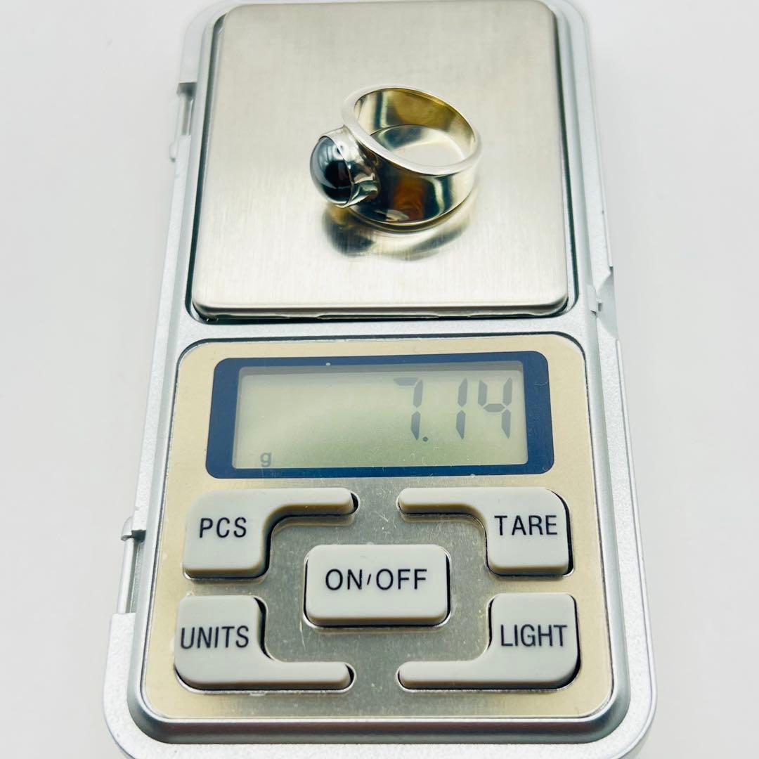 ジョージジェンセン　#124 ヘマタイト　シルバーリング　ヴィンテージ