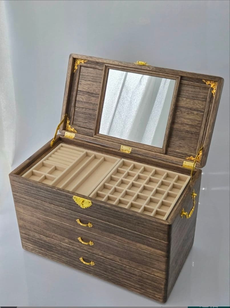 育てるジュエリーボックス、ワイド、鏡付き、本体のみ