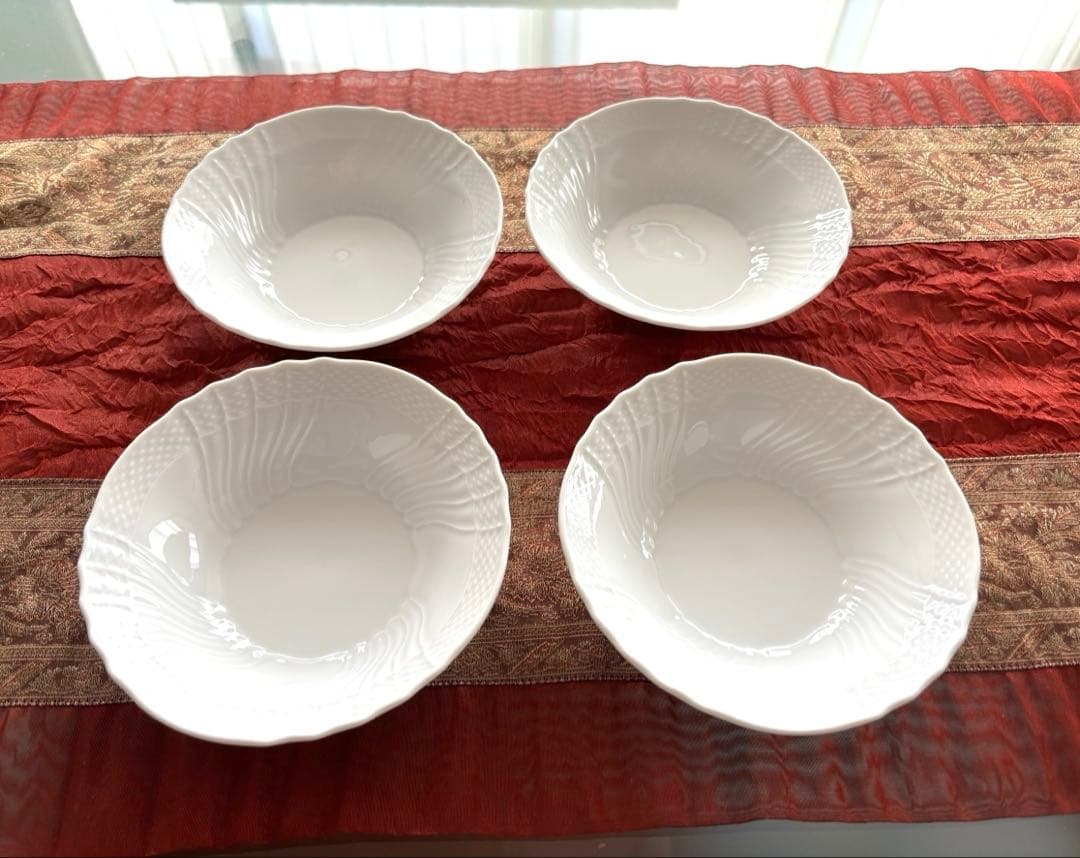 新品　リチャードジノリ ベッキオホワイト フルーツソーサー 15cm 4枚