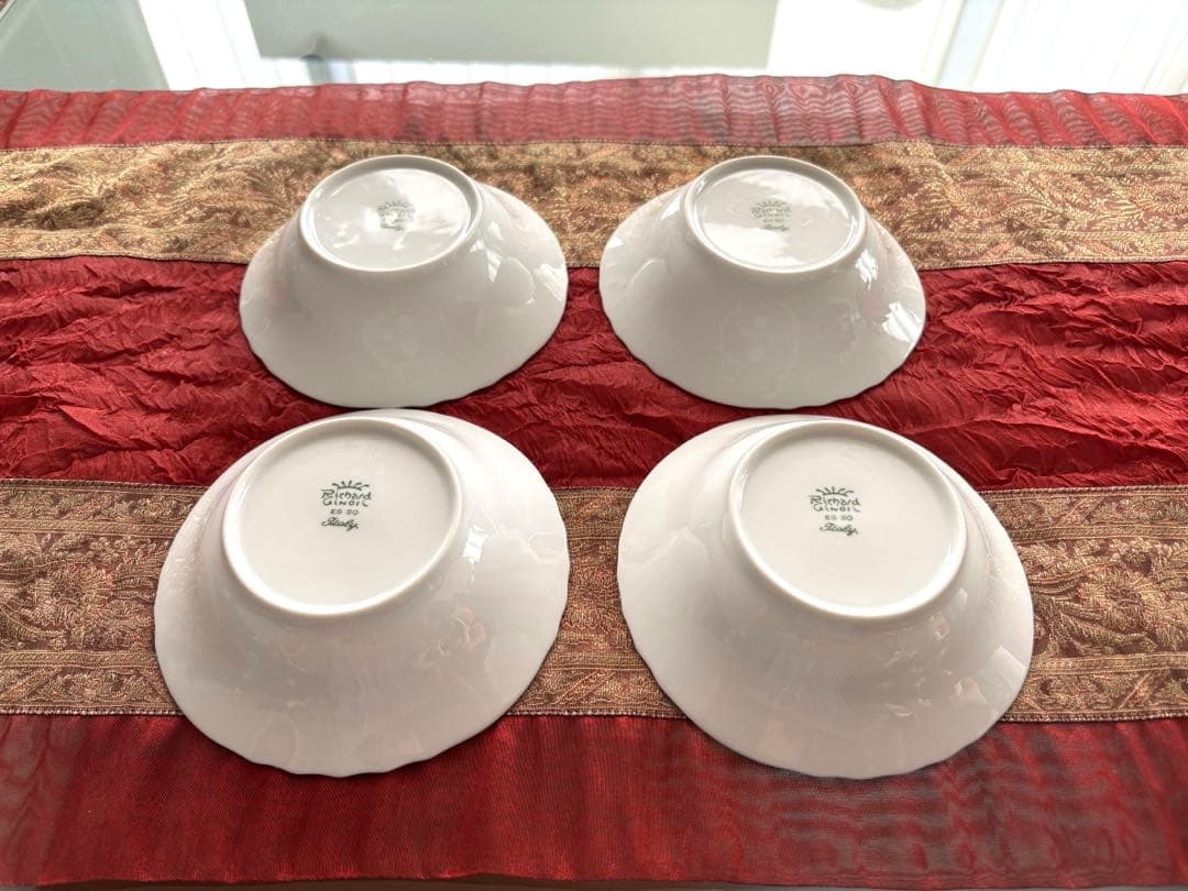 新品　リチャードジノリ ベッキオホワイト フルーツソーサー 15cm 4枚