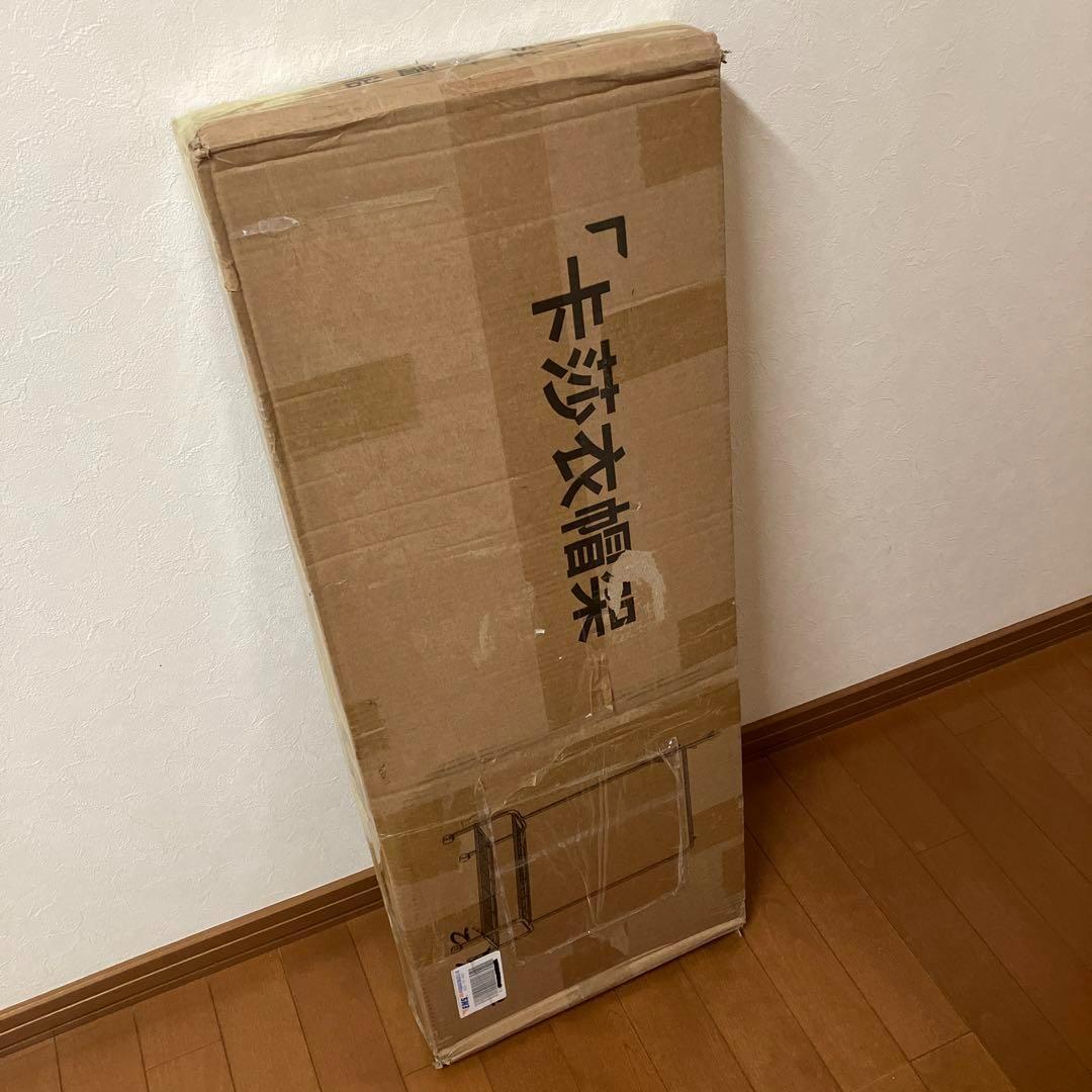 ハンガーラック♡黒 コートハンガー 幅90 棚網2段 キャスター付き