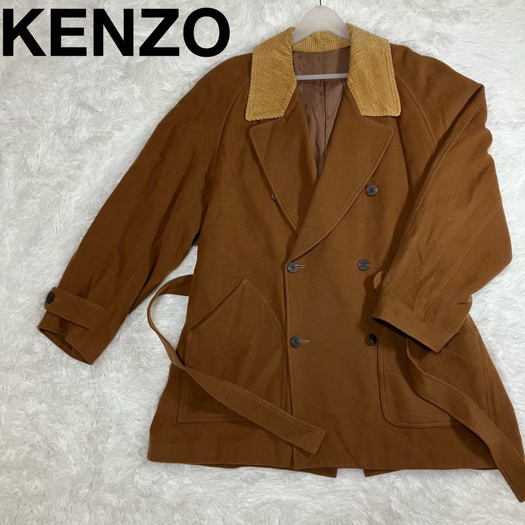 KENZO ヴィンテージ　トレンチコート　ベージュ　ダブル　ケンゾー　ウール