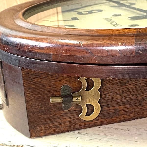 昭和レトロ　AICHITOKEI ビンテージ　かけ時計　ゼンマイ式　柱時計