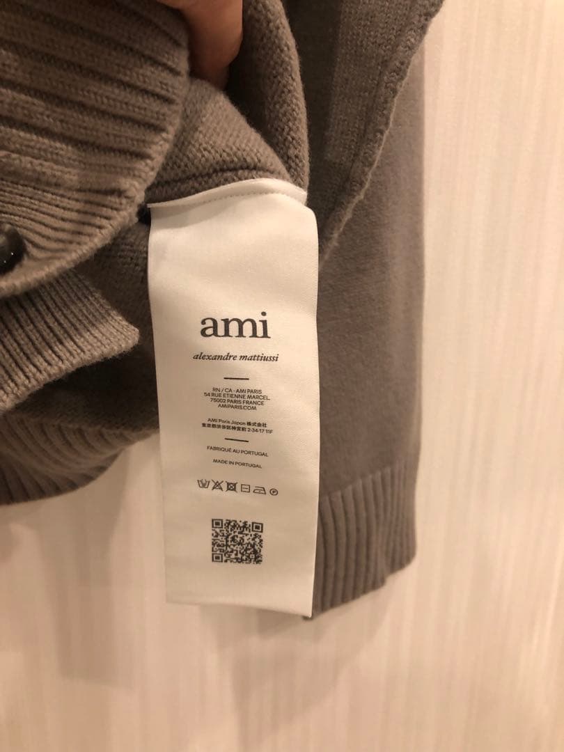 AMI PARIS グレー アルパカ Ami De Coeur カーディガン M