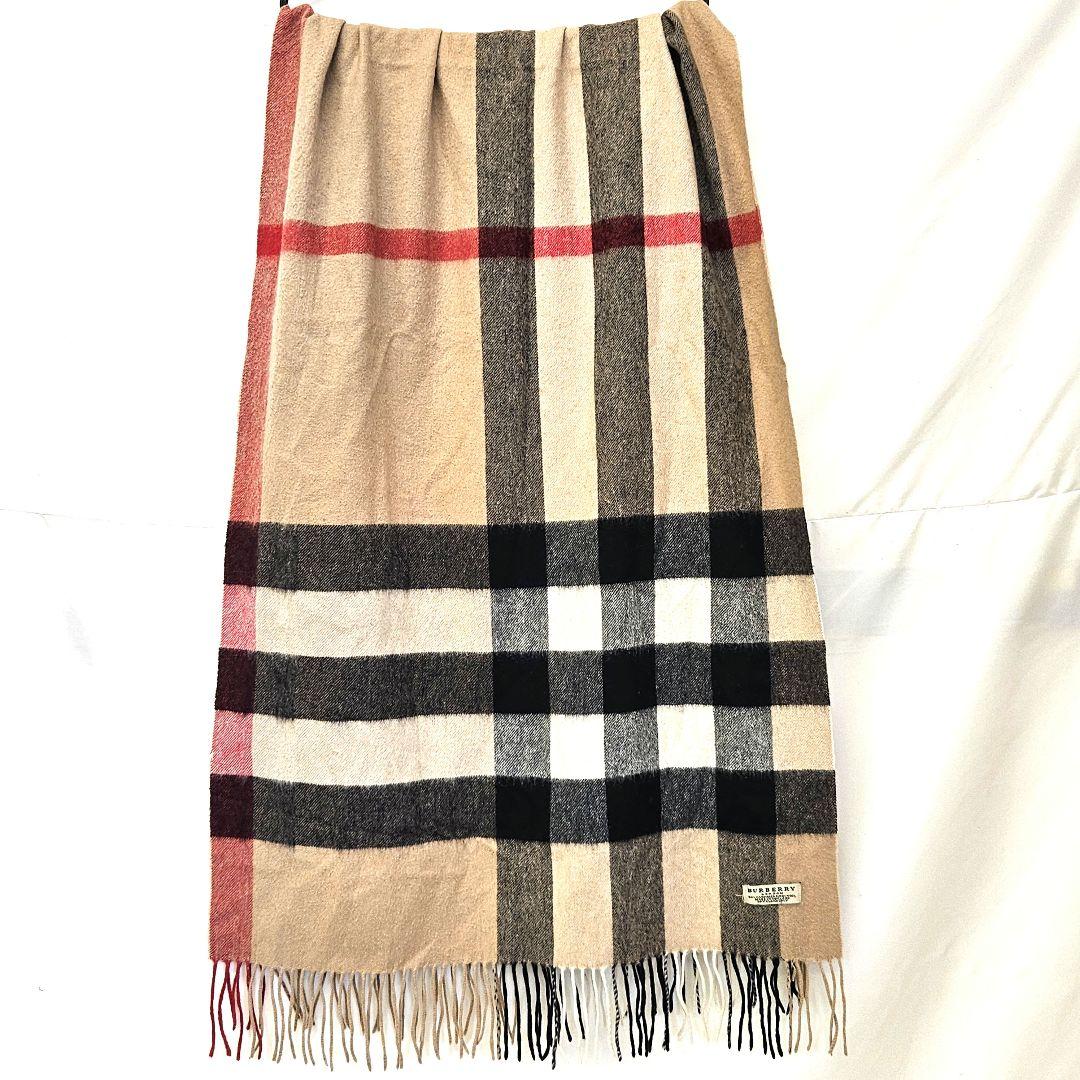 BURBERRY バーバリー チェック カシミヤ ウール ストール マフラー
