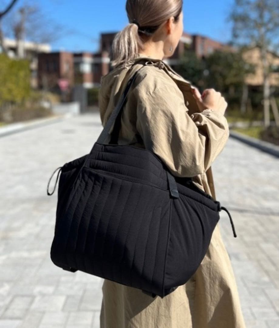 SOLPRESA ブラック Mサイズ マザーズバッグ