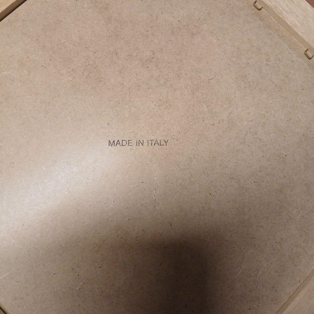 八角形の木製壁掛け鏡