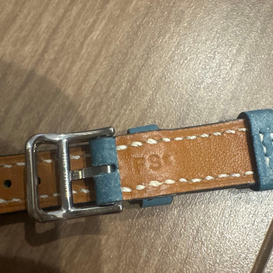 レザー時計バンド HERMES エルメス　青