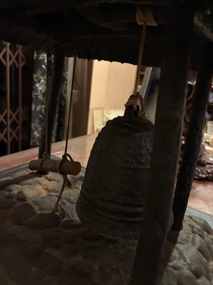 除夜の鐘　ミニチュア置物