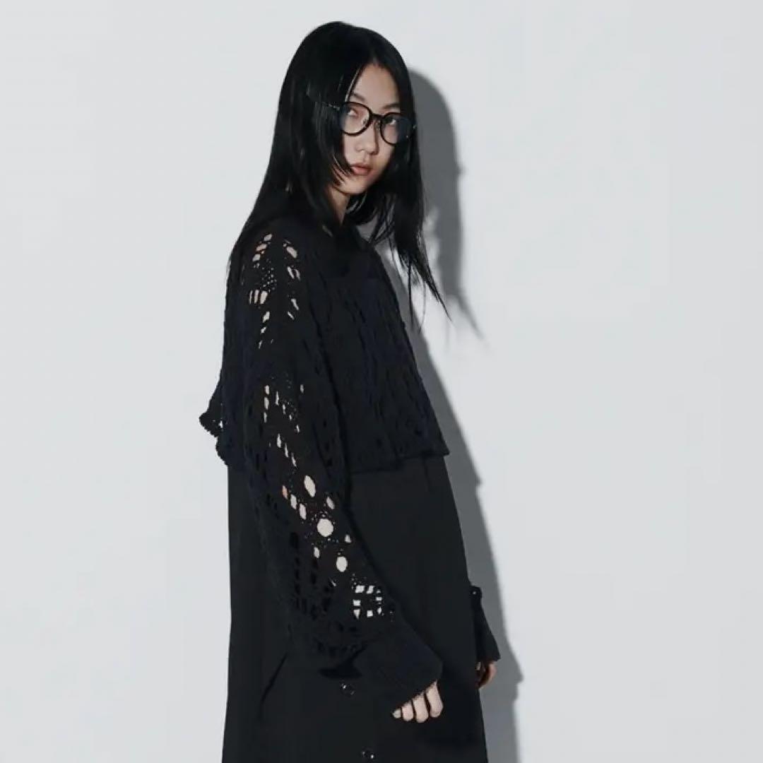 Y's ワイズ レース ニット ショート プルオーバー YQ-K69-048