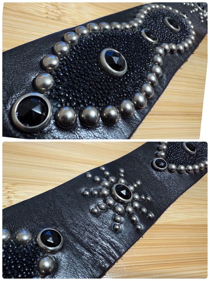 ⭐️美品⭐️HTC⭐️ピーナッツオーバーレイベルト⭐️ スティングレイ⭐️黒⭐️36