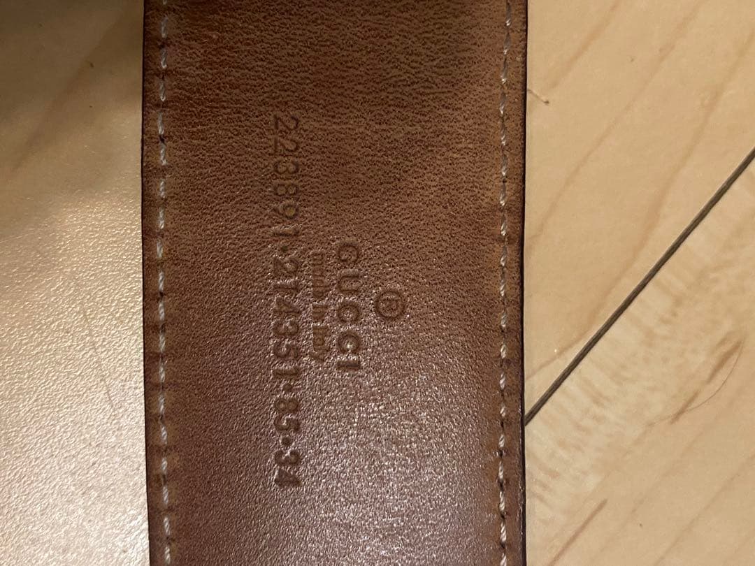 GUCCI GG インプリメ　インターロッキン　ブラック レザーベルト 美品