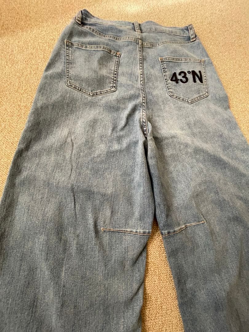 Anne Coquine ストレッチ カーヴィーパンツ ブルーMサイズ