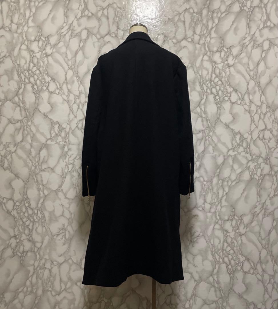 美品　CULLNI デザインチェスターコート　ロングコート　ジップ　日本製