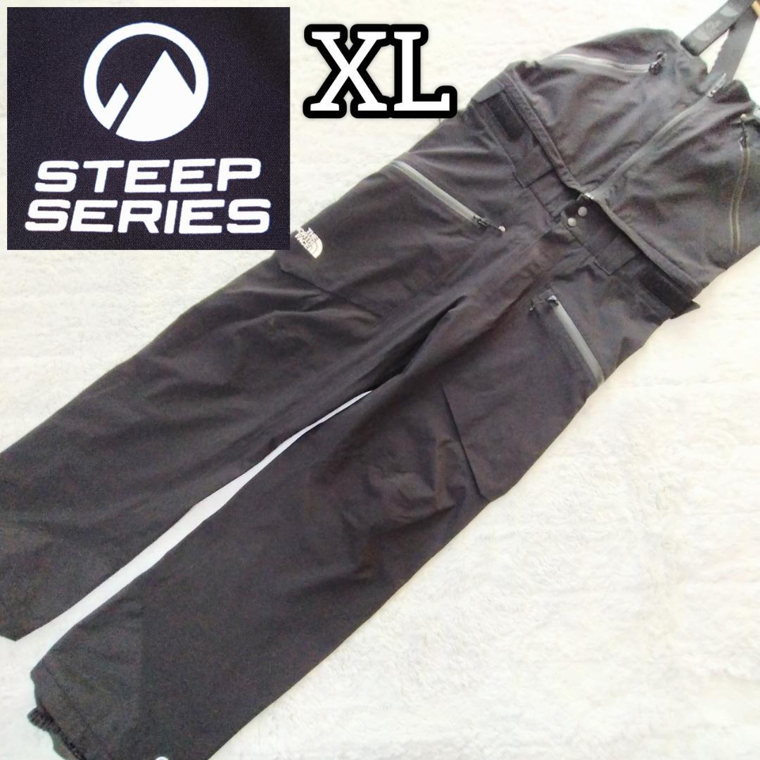 ザノースフェイス ビブパンツ　XL　黒　GORETEX　STEEP SERIES