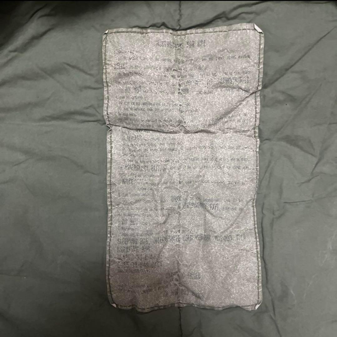 米軍　実物　SLEEPING BAG スリーピングバッグ　ODグリーン　②