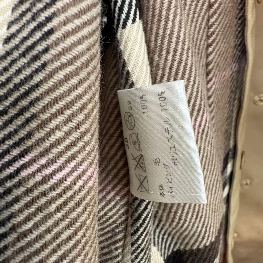 バーバリー　ダブルトレンチコート　ライナー付　ファー付　ベージュ　レディースM