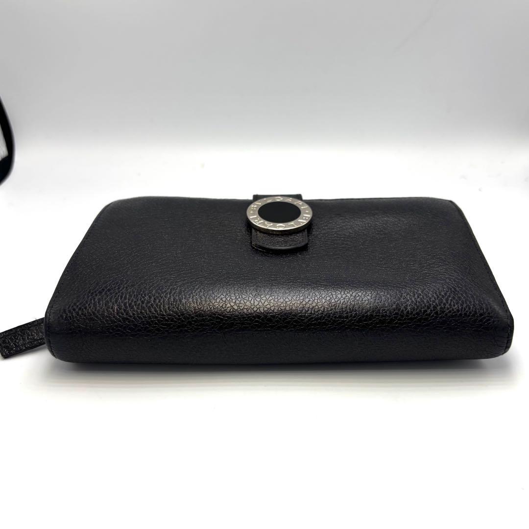 BVLGARI 長財布 ブルガリブルガリレザー ブラック×レッド 本革