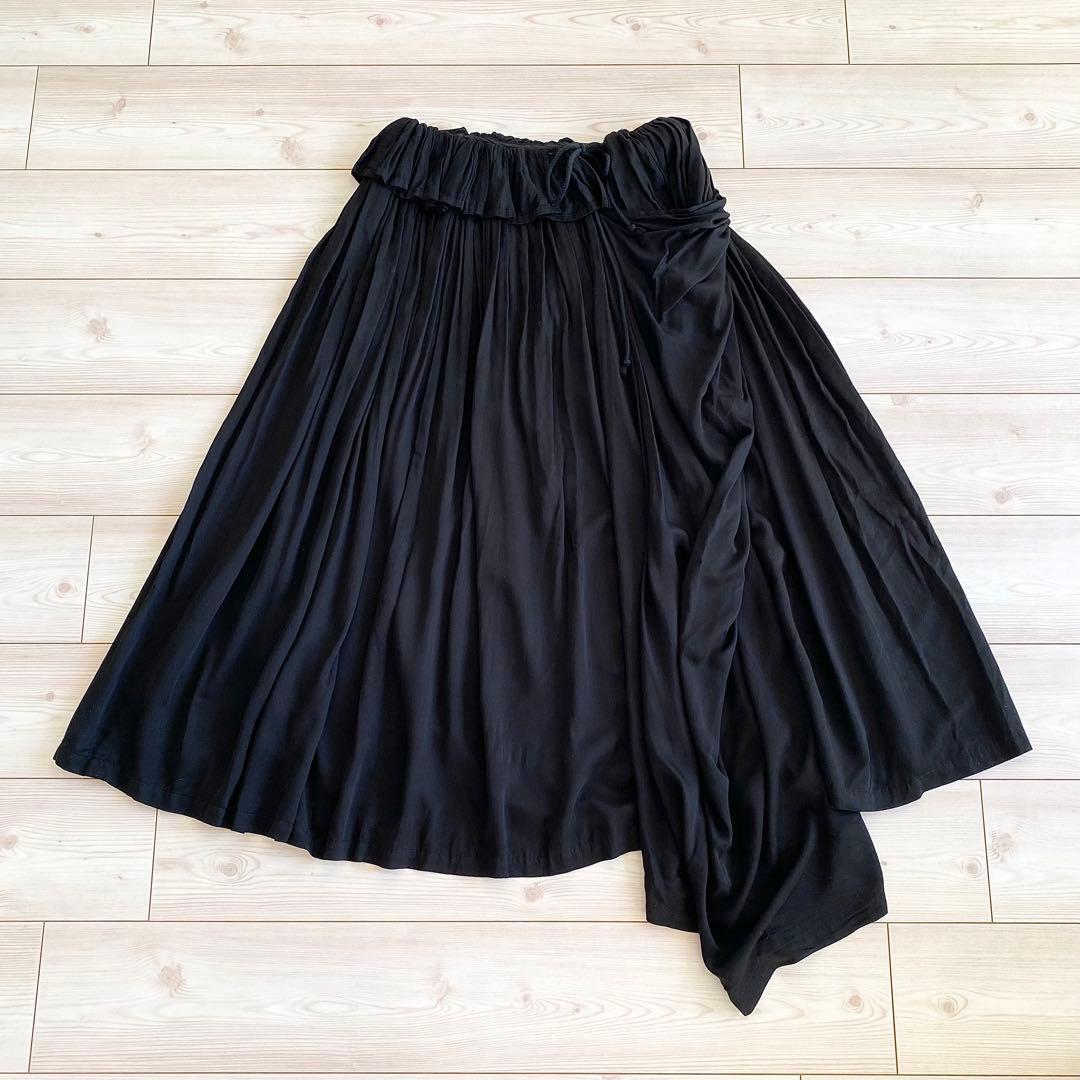 yohji yamamoto femme 2019AW ギャザースカート 黒